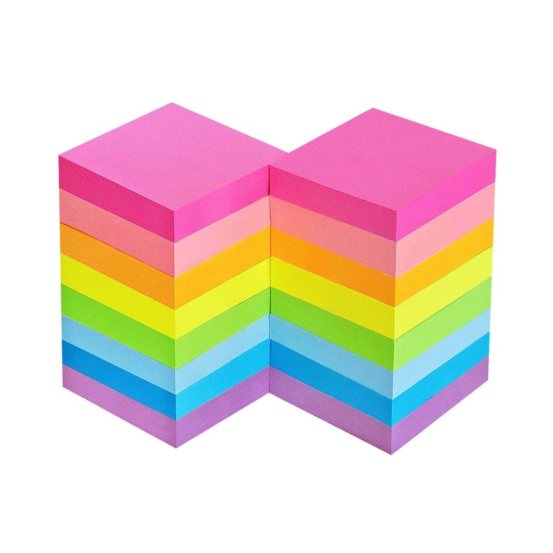 Eastern Wolf Sticky Notes 2x2 Self-Stick Notes 8 Bright Multi Colors Sticky Notes 16 Pads 100 Sheet/Pad - Image 1